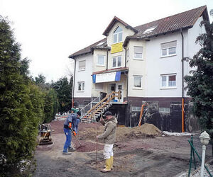 Ausbetonieren des Hebungshohlraumes.